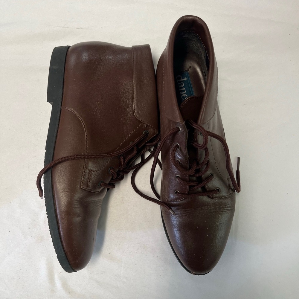 Dane.x D-CASCADE Brown Leather Lace‎ Up Flat Sole Boots Maine Woods Size 8 N - Picture 4 of 8